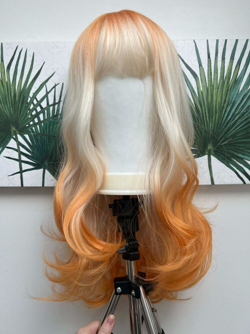 Long Wavy Layered Ombre Synthetic Wig With Bangs